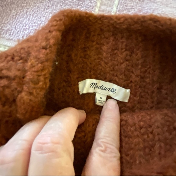 Madewell Rust Mock Turtle Knit Sweater size small - Picture 7 of 8
